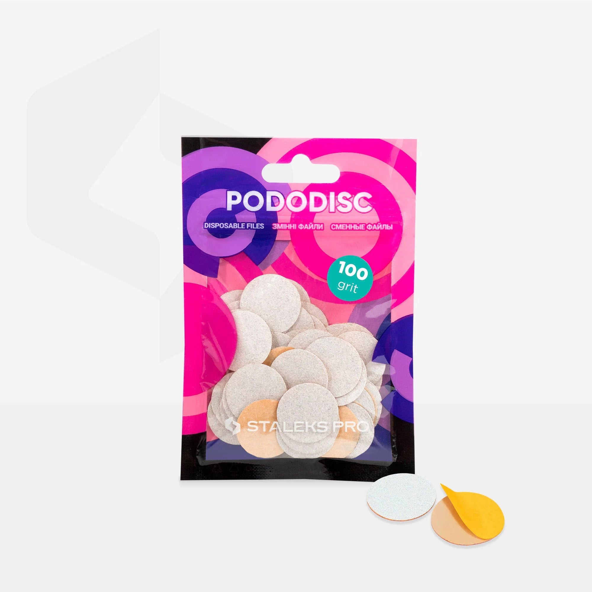White refill pads for pedicure disc PODODISC STALEKS PRO M (50 pc)